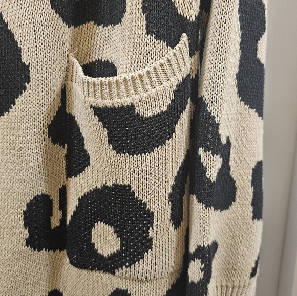 Vestidos Long Cheetah Print Cardigan - Picture 4 of 4